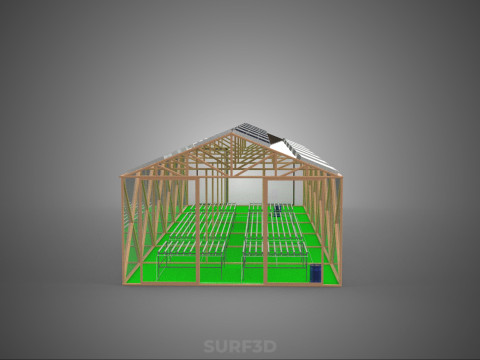 ENERGIA SOLARE SERRA IDROPONICA AEROPONICA SERRA GIARDINO AGRICOLO Modello 3D