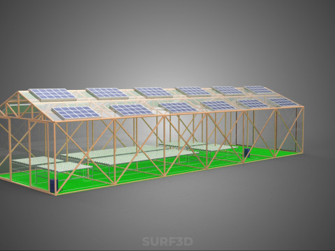 ENERGIA SOLARE SERRA IDROPONICA AEROPONICA SERRA GIARDINO AGRICOLO Modello 3D