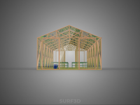 ENERGIA SOLARE SERRA IDROPONICA AEROPONICA SERRA GIARDINO AGRICOLO Modello 3D