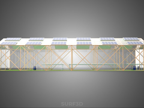 ENERGIA SOLARE SERRA IDROPONICA AEROPONICA SERRA GIARDINO AGRICOLO Modello 3D