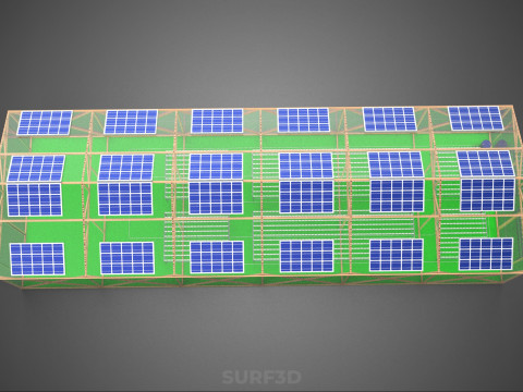 ENERGIA SOLARE SERRA IDROPONICA AEROPONICA SERRA GIARDINO AGRICOLO Modello 3D