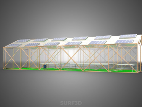 ENERGIA SOLARE SERRA IDROPONICA AEROPONICA SERRA GIARDINO AGRICOLO Modello 3D