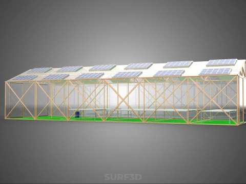 SOLAR POWER HYDROPONIC AEROPONIC GREENHOUSE HOTHOUSE FARM GARDEN 3D Model