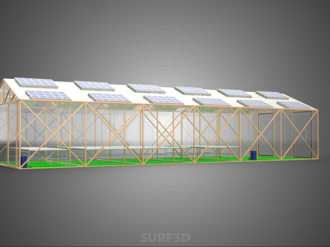 ENERGIA SOLARE SERRA IDROPONICA AEROPONICA SERRA GIARDINO AGRICOLO Modello 3D