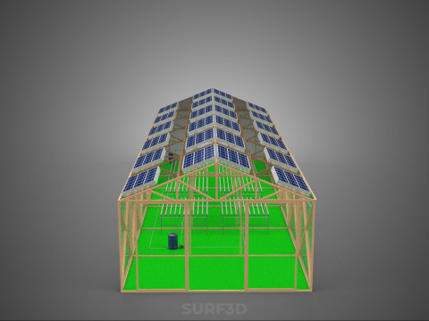 ENERGIA SOLARE SERRA IDROPONICA AEROPONICA SERRA GIARDINO AGRICOLO Modello 3D