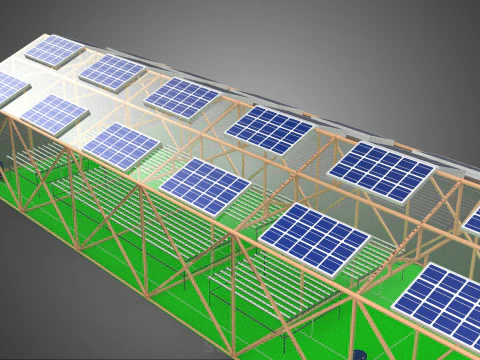 SOLAR POWER HYDROPONIC AEROPONIC GREENHOUSE HOTHOUSE FARM GARDEN 3D Model