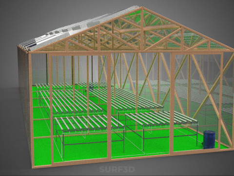 ENERGIA SOLARE SERRA IDROPONICA AEROPONICA SERRA GIARDINO AGRICOLO Modello 3D