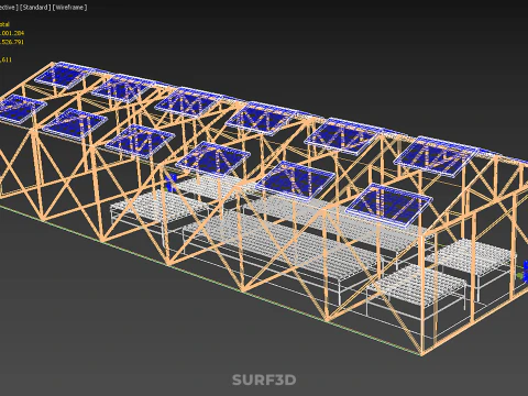 SOLAR POWER HYDROPONIC AEROPONIC GREENHOUSE HOTHOUSE FARM GARDEN 3D Model