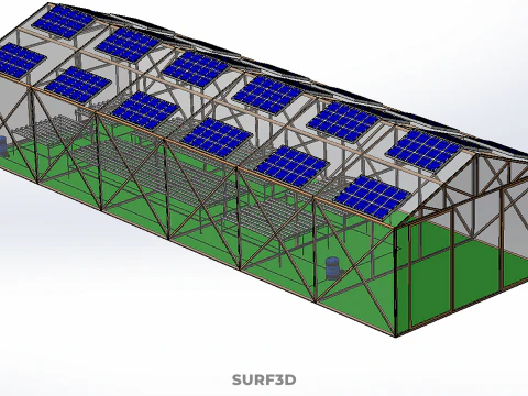 SOLAR POWER HYDROPONIC AEROPONIC GREENHOUSE HOTHOUSE FARM GARDEN 3D Model