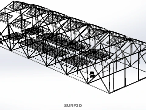 SOLAR POWER HYDROPONIC AEROPONIC GREENHOUSE HOTHOUSE FARM GARDEN 3D Model