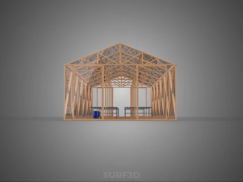 SOLAR PANEL HYDROPONIC AEROPONIC GREENHOUSE GLASSHOUSE FARM 3D Model