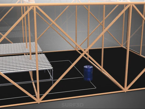 SOLAR PANEL HYDROPONIC AEROPONIC GREENHOUSE GLASSHOUSE FARM 3D Model