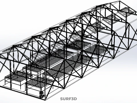 SOLAR PANEL HYDROPONIC AEROPONIC GREENHOUSE GLASSHOUSE FARM 3D Model