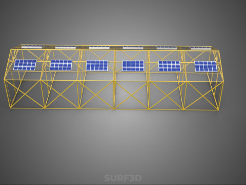 RUMAH KACA RUMAH KACA TANAMAN TENAGA SURYA Model 3D