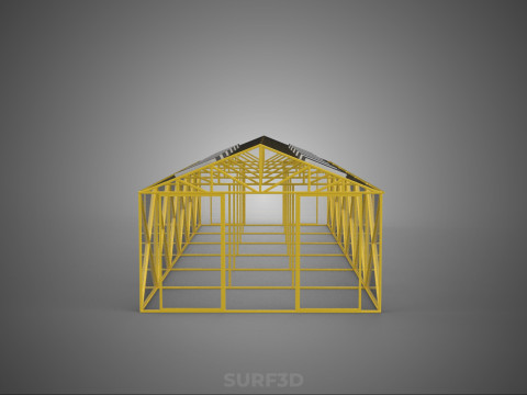 RUMAH KACA RUMAH KACA TANAMAN TENAGA SURYA Model 3D