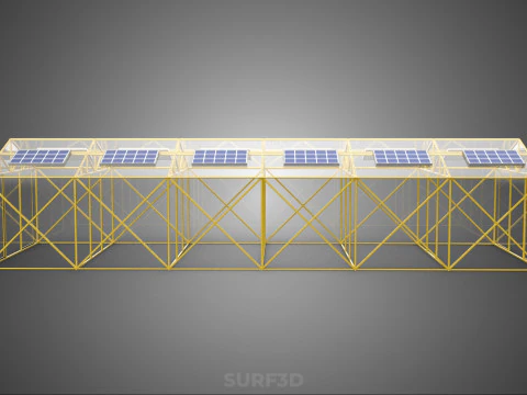 SOLAR POWERED PLANT CROP GREENHOUSE HOTHOUSE GLASSHOUSE GARDEN 3D Model