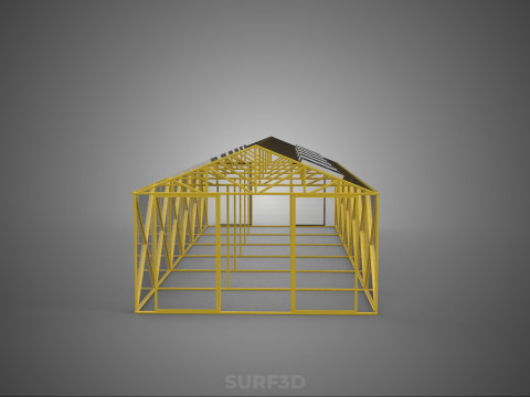 RUMAH KACA RUMAH KACA TANAMAN TENAGA SURYA Model 3D