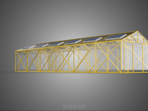 RUMAH KACA RUMAH KACA TANAMAN TENAGA SURYA Model 3D