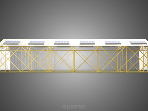 RUMAH KACA RUMAH KACA TANAMAN TENAGA SURYA Model 3D