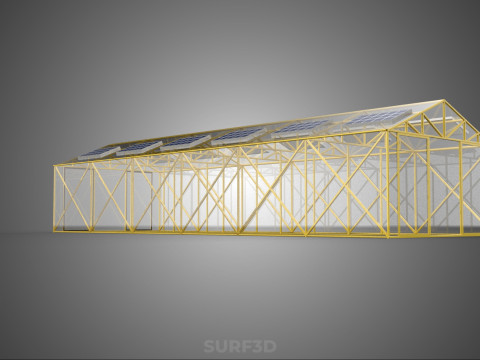 RUMAH KACA RUMAH KACA TANAMAN TENAGA SURYA Model 3D