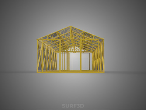 RUMAH KACA RUMAH KACA TANAMAN TENAGA SURYA Model 3D
