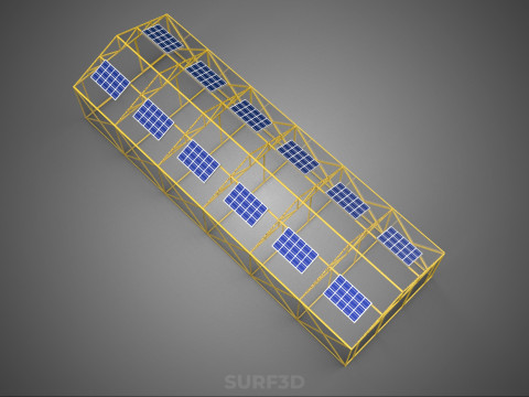 RUMAH KACA RUMAH KACA TANAMAN TENAGA SURYA Model 3D