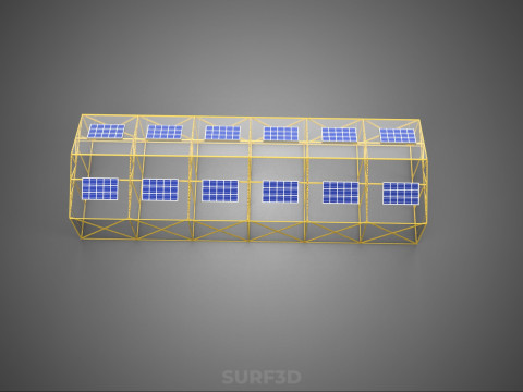 RUMAH KACA RUMAH KACA TANAMAN TENAGA SURYA Model 3D