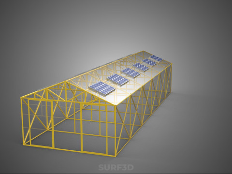 RUMAH KACA RUMAH KACA TANAMAN TENAGA SURYA Model 3D