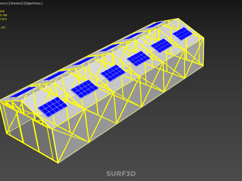 RUMAH KACA RUMAH KACA TANAMAN TENAGA SURYA Model 3D