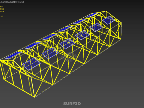RUMAH KACA RUMAH KACA TANAMAN TENAGA SURYA Model 3D