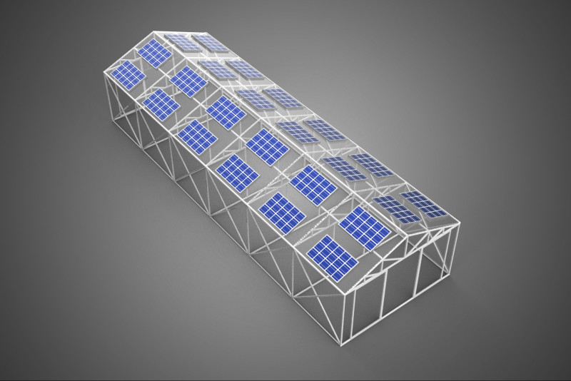 PANEL SOLAR FOTOVOLTAICO INVERNADERO INVERNADERO INVERNADERO INVERNADERO Modelo 3D .c4d .max .obj .3ds .fbx .stl .blend