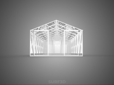 PANEL SOLAR FOTOVOLTAICO INVERNADERO INVERNADERO INVERNADERO INVERNADERO Modelo 3D