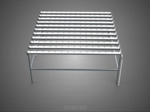 CHANNEL NFT GROW RACK PVC SETUP SOIL-LESS HYDROPONIC FARM PLANT 3D Model