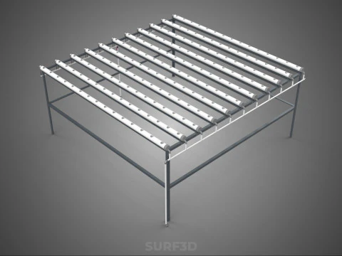 CHANNEL NFT GROW RACK PVC SETUP SOIL-LESS HYDROPONIC FARM PLANT 3D Model
