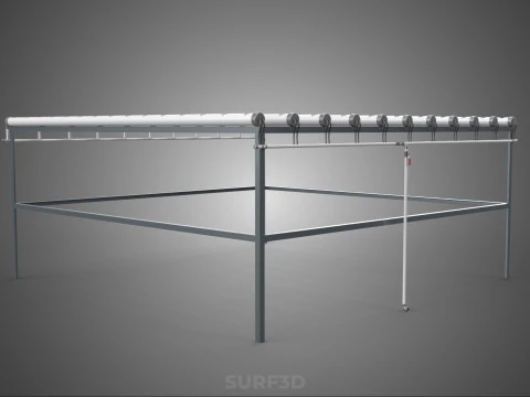 CHANNEL NFT GROW RACK PVC SETUP SOIL-LESS HYDROPONIC FARM PLANT 3D Model