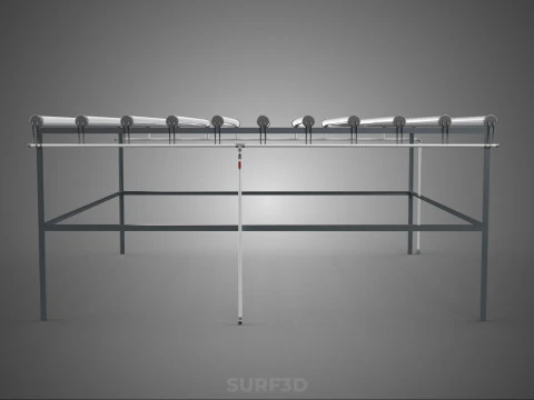CHANNEL NFT GROW RACK PVC SETUP SOIL-LESS HYDROPONIC FARM PLANT 3D Model
