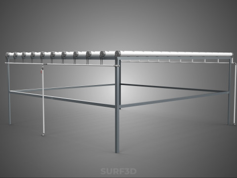 CHANNEL NFT GROW RACK PVC SETUP SOIL-LESS HYDROPONIC FARM PLANT 3D Model