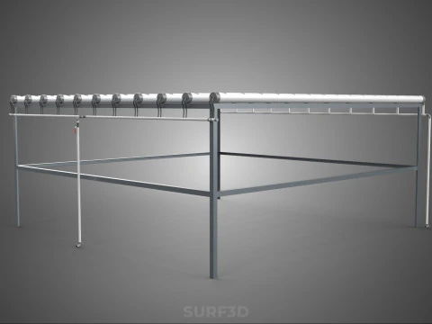 CHANNEL NFT GROW RACK PVC SETUP SOIL-LESS HYDROPONIC FARM PLANT 3D Model