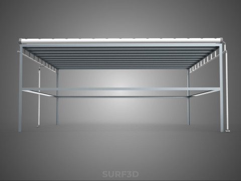 CHANNEL NFT GROW RACK PVC SETUP SOIL-LESS HYDROPONIC FARM PLANT 3D Model