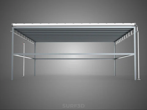 CHANNEL NFT GROW RACK PVC SETUP SOIL-LESS HYDROPONIC FARM PLANT 3D Model
