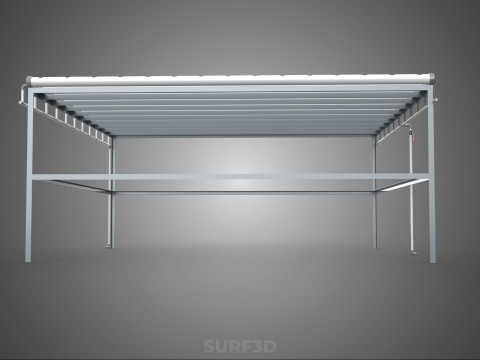 CHANNEL NFT GROW RACK PVC SETUP SOIL-LESS HYDROPONIC FARM PLANT 3D Model