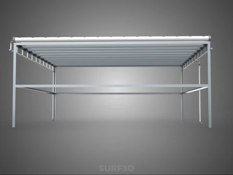 CHANNEL NFT GROW RACK PVC SETUP SOIL-LESS HYDROPONIC FARM PLANT 3D Model