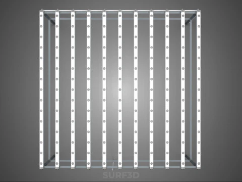 CHANNEL NFT GROW RACK PVC SETUP SOIL-LESS HYDROPONIC FARM PLANT 3D Model