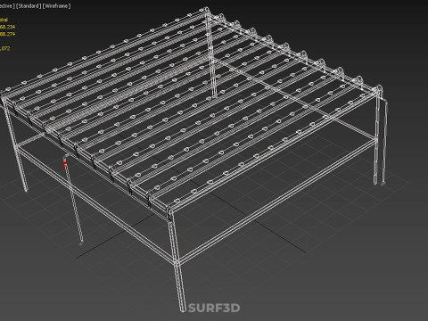 CHANNEL NFT GROW RACK PVC SETUP SOIL-LESS HYDROPONIC FARM PLANT 3D Model