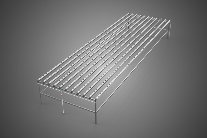 INDUSTRIAL SCALE HYDROPONIC RACK NFT SYSTEM ARRAY GARDEN FARMING 3D Model .c4d .max .obj .3ds .fbx .stl .blend