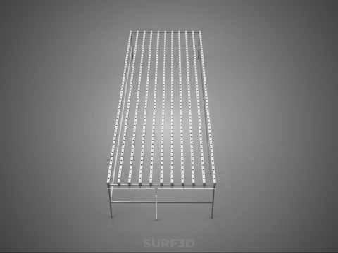 INDUSTRIAL SCALE HYDROPONIC RACK NFT SYSTEM ARRAY GARDEN FARMING 3D Model