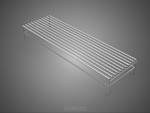 INDUSTRIAL SCALE HYDROPONIC RACK NFT SYSTEM ARRAY GARDEN FARMING 3D Model