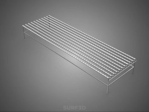 INDUSTRIAL SCALE HYDROPONIC RACK NFT SYSTEM ARRAY GARDEN FARMING 3D Model