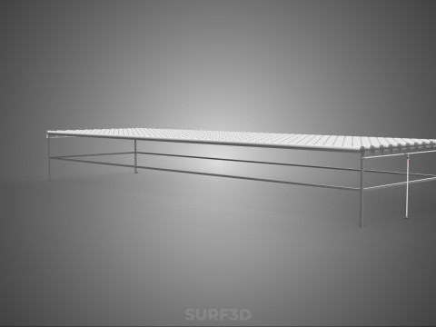 INDUSTRIAL SCALE HYDROPONIC RACK NFT SYSTEM ARRAY GARDEN FARMING 3D Model