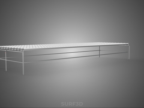 INDUSTRIAL SCALE HYDROPONIC RACK NFT SYSTEM ARRAY GARDEN FARMING 3D Model